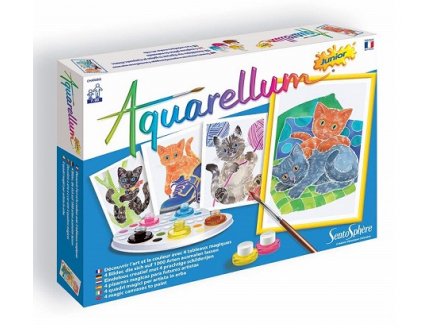 AQUARELLUM JUNIOR CHATONS - SENTOSPHERE - 6506 - LOISIRS CREATIFS