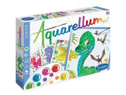 AQUARELLUM JUNIOR DINOSAURES - PEINTURE - SENTOSPHERE - 6511 - LOISIRS CREATIFS