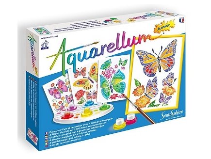 AQUARELLUM JUNIOR PAPILLONS ET FLEURS - SENTOSPHERE - 6500 - PEINTURE