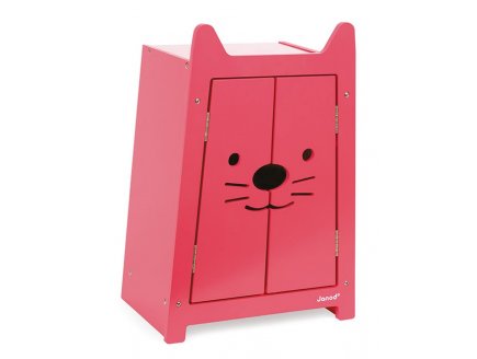ARMOIRE EN BOIS BABYCAT POUR VETEMENTS POUPEE - JANOD - J05898