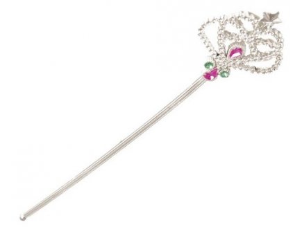 BAGUETTE DE FEE ARGENTEE - ACCESSOIRE DEGUISEMENT PRINCESSE