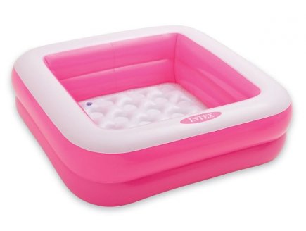 BAIGNOIRE DE DOUCHE CARREE ROSE GONFLABLE BEBE - INTEX - 57100NPA