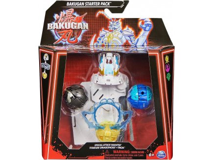 BAKUGAN BATTLE LEAGUE : STARTER PACK SPECIAL ATTACK MANTID 3 BOULES : TITANIUM DRAGONOID TROX - SAISON 6 - SPIN MASTER 20142086