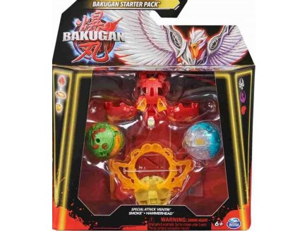 Bakugan Battle League : Starter Pack spécial attaque 3 boules : Ventri Smoke Hammerhead - Saison 6 - Spin Master