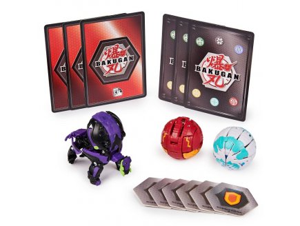 Bakugan battle planet - pack de demarrage darkus kelion : 3 boules - Spin master 20118473