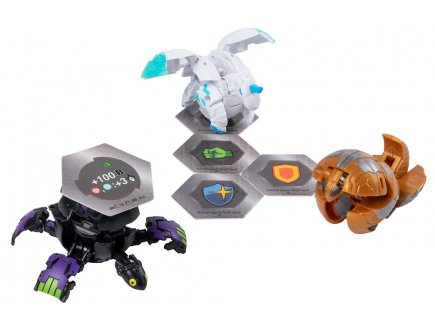 Bakugan battle planet - pack de demarrage darkus turtonium : 3 boules - Spin master 20108790