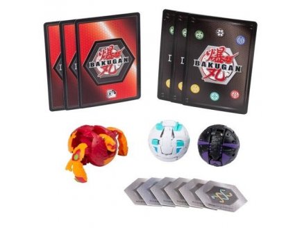 Bakugan battle planet - pack de demarrage pyrus gorthion : 3 boules - Spin master 20108789