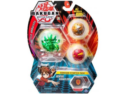 BAKUGAN BATTLE PLANET - PACK DE DEMARRAGE VENTUS KRAKELIOS : 3 BOULES - SPIN MASTER 20108794