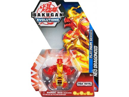 BAKUGAN EVOLUTIONS : NEO DRAGONOID AVEC CARTE - BOULE ROUGE - PLATINUM SERIES - SAISON 4 - SPIN MASTER 20136016