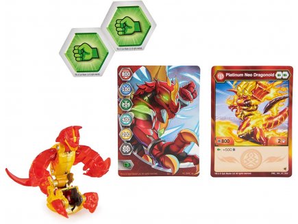 Bakugan evolutions : neo dragonoid avec carte - boule rouge - platinum series - saison 4 - Spin master 20136016