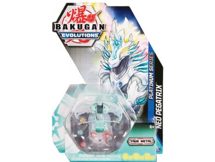 BAKUGAN EVOLUTIONS : NEO PEGATRIX AVEC CARTE - BOULE BLANCHE TRANSPARENTE - PLATINUM SERIES - SAISON 4 - SPIN MASTER 20136015