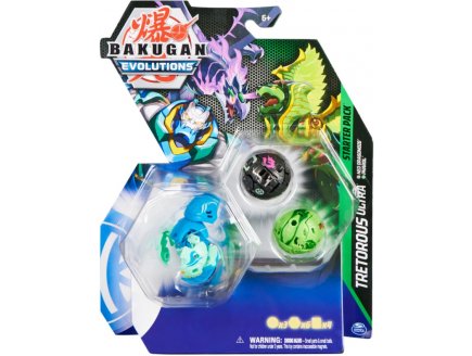 BAKUGAN EVOLUTIONS : PACK DE DEMARRAGE 3 BOULES : TRETOROUS PHAROL NEO DRAGONOID - SAISON 4 - SPIN MASTER 20137397