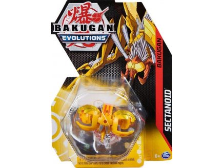 BAKUGAN EVOLUTIONS : SECTANOID AVEC CARTE - BOULE JAUNE - SAISON 4 - SPIN MASTER 20135598