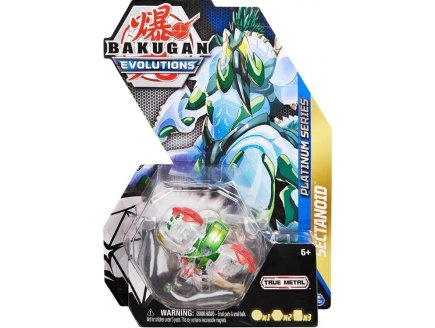 BAKUGAN EVOLUTIONS : SECTANOID AVEC CARTE - BOULE TRANSPARENTE - PLATINUM SERIES - SAISON 4 - SPIN MASTER 20135950