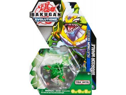 BAKUGAN EVOLUTIONS : WARRIOR WHALE AVEC CARTE - BOULE VERTE - PLATINUM SERIES - SAISON 4 - SPIN MASTER 20136018