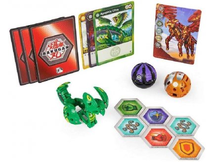 Bakugan geogan rising : pack de demarrage 3 boules : apophix crakanoid spear fin - saison 3 - Spin master 20135565