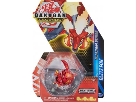 BAKUGAN LEGENDS : BLITZ FOX AVEC CARTE - BOULE ROUGE - PLATINUM SERIES - SAISON 4 - SPIN MASTER 20140219
