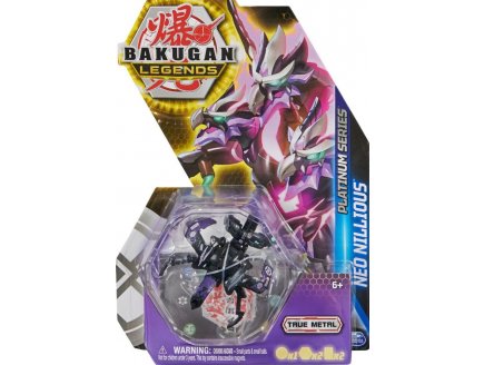 BAKUGAN LEGENDS : NEO NILLIOUS AVEC CARTE - BOULE NOIRE - PLATINUM SERIES - SAISON 4 - SPIN MASTER 20140216