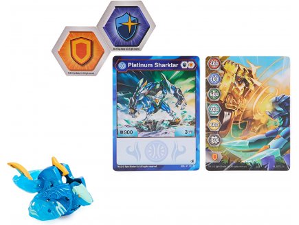 Bakugan legends : sharktar avec carte - boule bleue - platinum series - saison 4 - Spin master 20140217