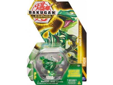 BAKUGAN LEGENDS : TROX AVEC CARTE - BOULE VERTE TRANSPARENTE - NOVA SERIES - SAISON 4 - SPIN MASTER 20139750