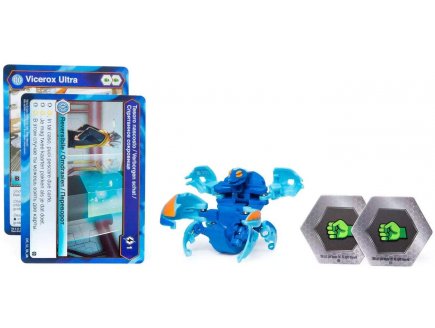 Bakugan ultra battle planet : vicerox avec carte - boule bleue - Spin master 20119407