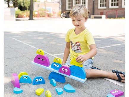 Balance buddies geant en bois - jeu d'equilibre empilable