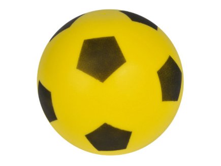 BALLON DE FOOTBALL EN MOUSSE JAUNE 20 CM POUR - TAILLE 5 - JEU PLEIN AIR