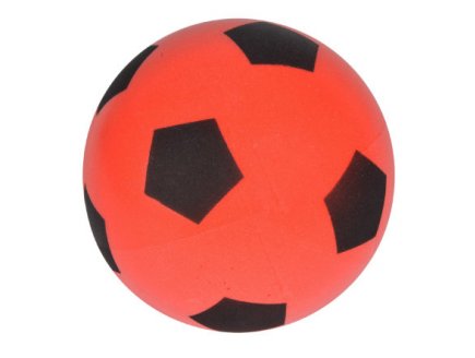 BALLON DE FOOTBALL EN MOUSSE ROUGE 20 CM - TAILLE 5 - JEU PLEIN AIR