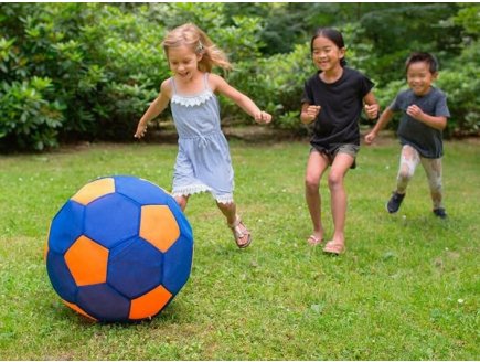 Ballon de football gonflable geant 50 cm - sport multi jeux - maxi balle xxl enfant