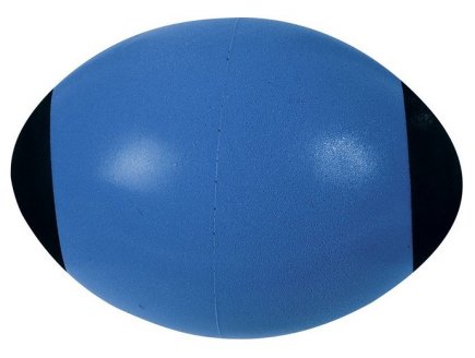 BALLON DE RUGBY EN MOUSSE BLEU 24 CM - BALLE OVALE SOFT - JEU, SPORT ENFANT