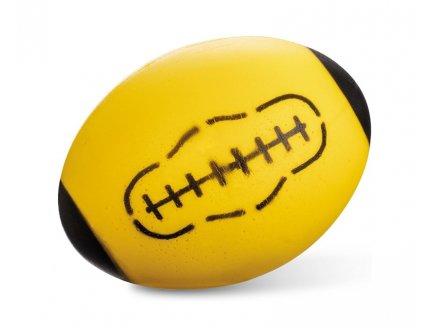Ballon de rugby en mousse Jaune 24 cm - Balle ovale soft - Jeu, sport enfant