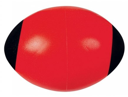 BALLON DE RUGBY EN MOUSSE ROUGE 24 CM - BALLE OVALE SOFT - JEU, SPORT ENFANT