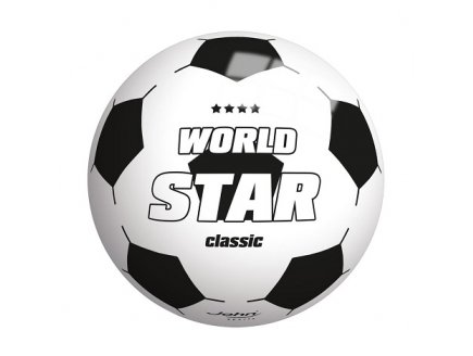 BALLON EN PLASTIQUE WORLD STAR CLASSIC 22 CM BLANC - JOHN SPORTS - JEU PLEIN AIR