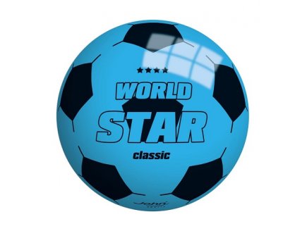 BALLON EN PLASTIQUE WORLD STAR CLASSIC 22 CM BLEU - JOHN SPORTS - JEU PLEIN AIR