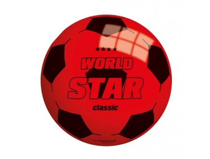 BALLON EN PLASTIQUE WORLD STAR CLASSIC 22 CM ROUGE - JOHN SPORTS - JEU PLEIN AIR