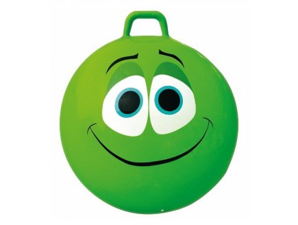 BALLON SAUTEUR SMILEY CONTENT 65 CM VERT - SKIPPY BALL - JEU POUR REBONDIR ENFANT