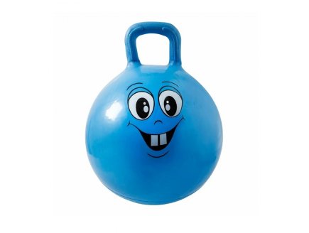 Ballon sauteur Smiley Happy Face 40-50 cm Bleu - Ballon visage - Jouet pour bouger