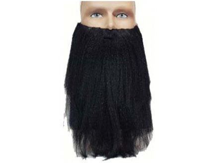 BARBE LONGUE NOIRE - ADULTE - TAILLE UNIQUE - ACCESSOIRE DEGUISEMENT