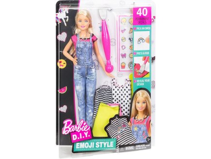 BARBIE BLONDE EMOJI STYLE + HABITS ET DECALCOS - ACCESSOIRE - MATTEL - DYN93