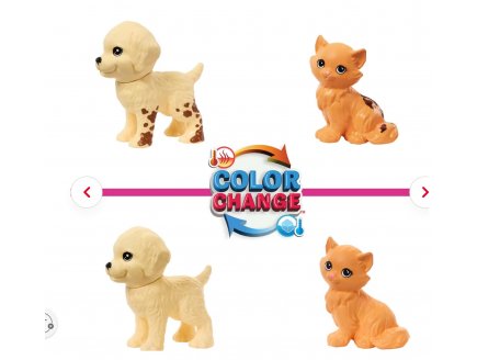 Barbie mtier : Animalerie / SPA des animaux de compagnie + 2 chiens + chat + accessoires - 16 pices - Mattel - HYR06
