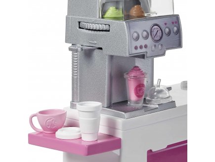 Barbie metier : la cafeteria + 20 accessoires + 1 poupee barbie - poupee mannequin - Mattel - gmw03