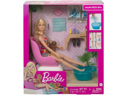 BARBIE METIER : SOINS ET BEAUTE - 10 ACCESSOIRES PEDICURE ET MANUCURE - POUPEE MANNEQUIN - MATTEL - GHN07