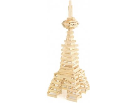 Baril tecap 3xl 200 planchettes en bois - Jeujura - 8322 - jeu construction