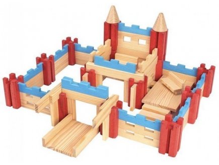 Baril tecap architect 120 pieces en bois - Jeujura - 8346 - jeu construction