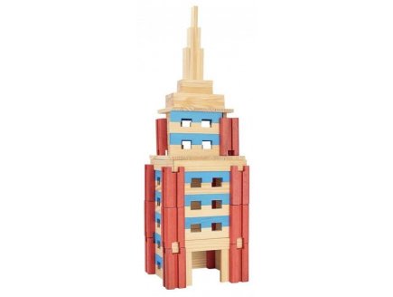 Baril tecap architect 120 pieces en bois - Jeujura - 8346 - jeu construction