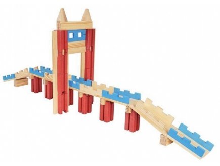 Baril tecap architect 120 pieces en bois - Jeujura - 8346 - jeu construction