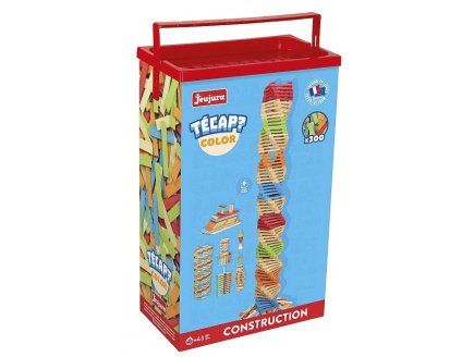 BARIL TECAP COLOR 300 PLANCHETTES EN BOIS - JEUJURA - 8335 - JEU CONSTRUCTION