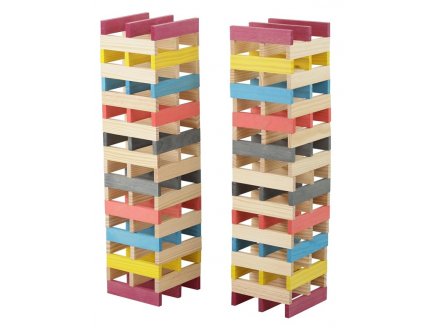 Baril tecap multi color 300 planchettes en bois - Jeujura - 8313 - jeu construction