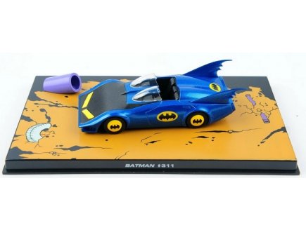 BATMOBILE BLEUE - DC - VOITURE 1/43 - VEHICULE MINIATURE EN METAL