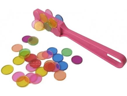 BATON MAGNETIQUE ROSE + 100 PIONS DE LOTO - RAMASSE JETONS - KIT ACCESSOIRES BINGO